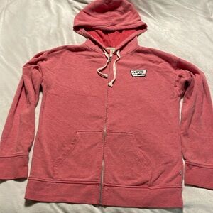 Red women’s LG Vans zip up hoodie jacket